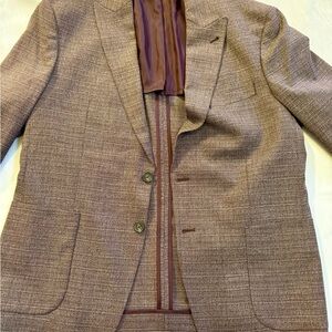 Kenneth Cole Awearness 42S Brown Textured Blazer Jacket Modern Fit NWOT 2008 Era